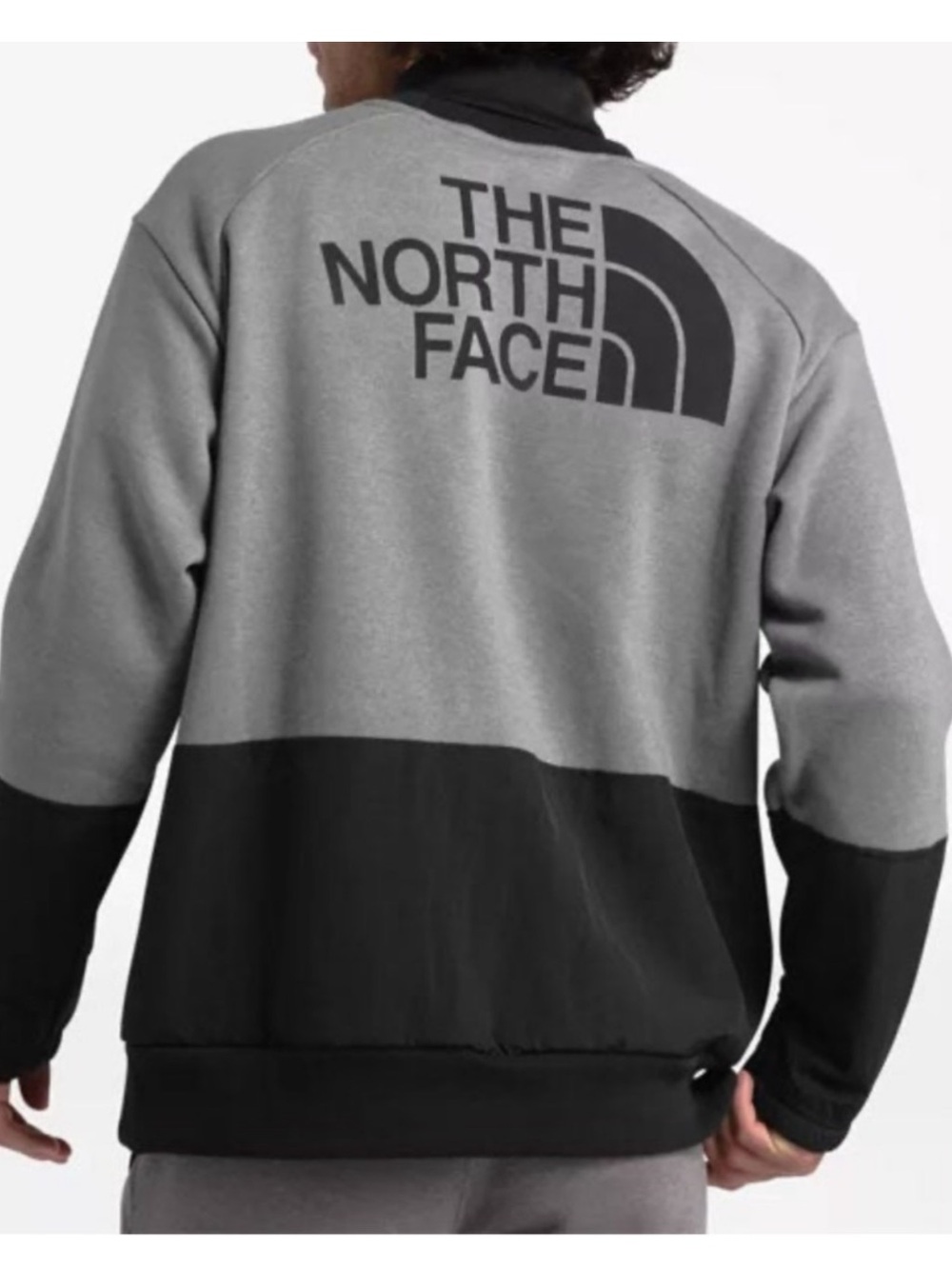 The North Face Men's Gray Graphic LS Erkek Sweatshirt Size M